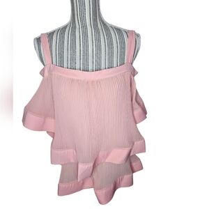 N By Nancy Pink Layered coldsholder, strap Blouse Size XL
